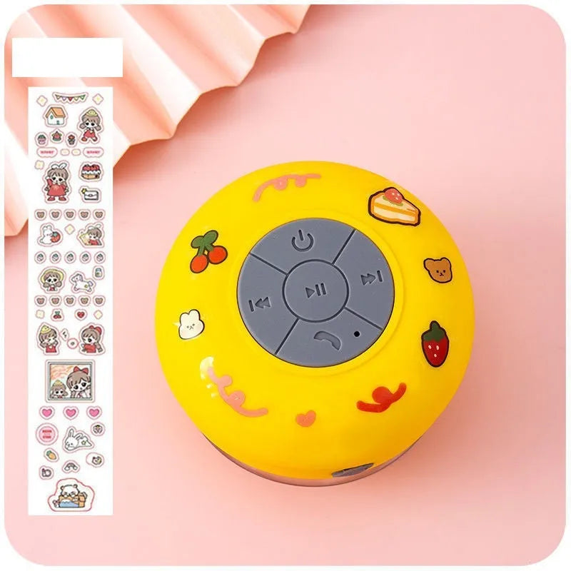 Waterproof Bluetooth mini speaker with suction cup attachment in multiple colour options