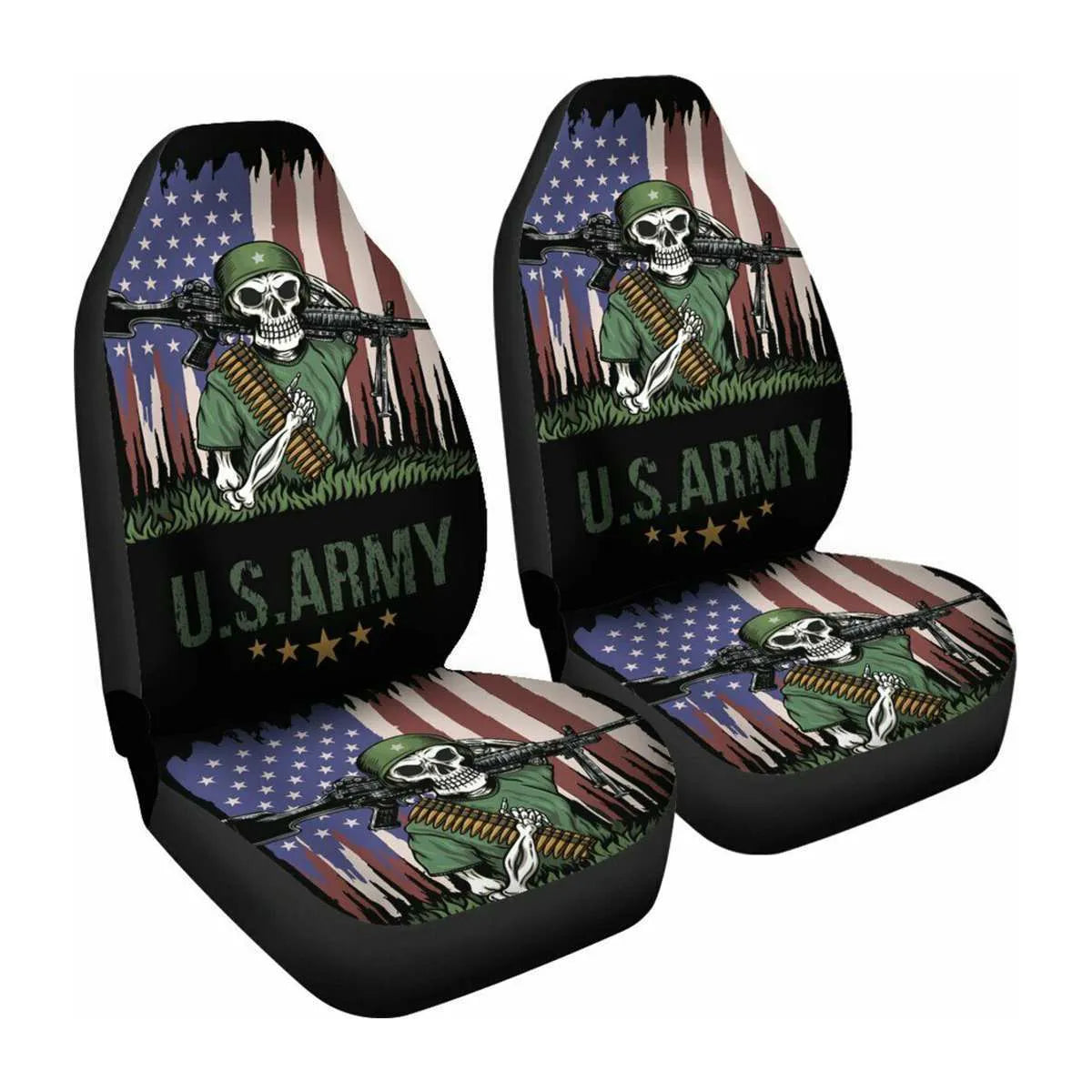Universal skull print car seat cover five-seater general fit with multiple colour options for cross-border ecommerce