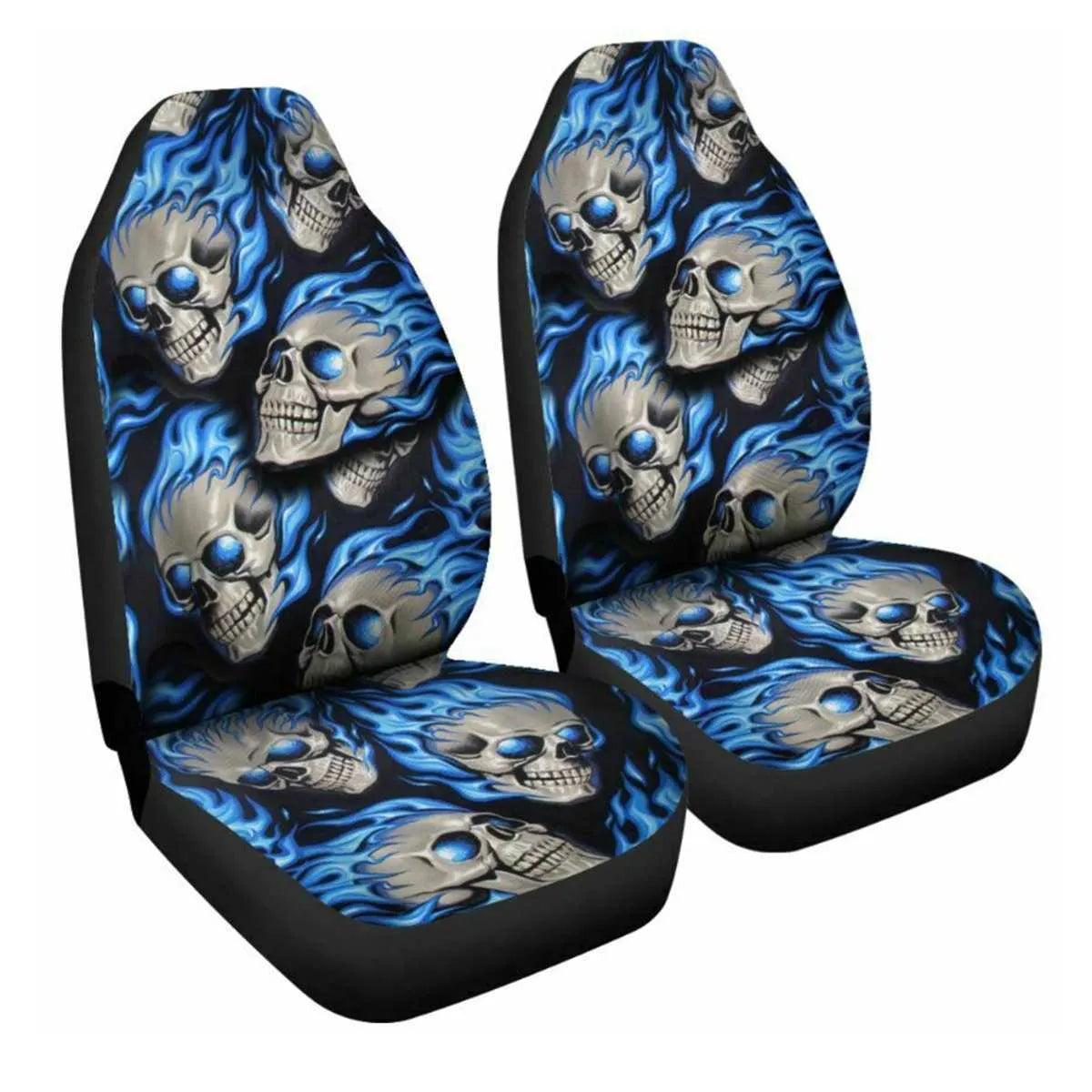 Universal skull print car seat cover five-seater general fit with multiple colour options for cross-border ecommerce