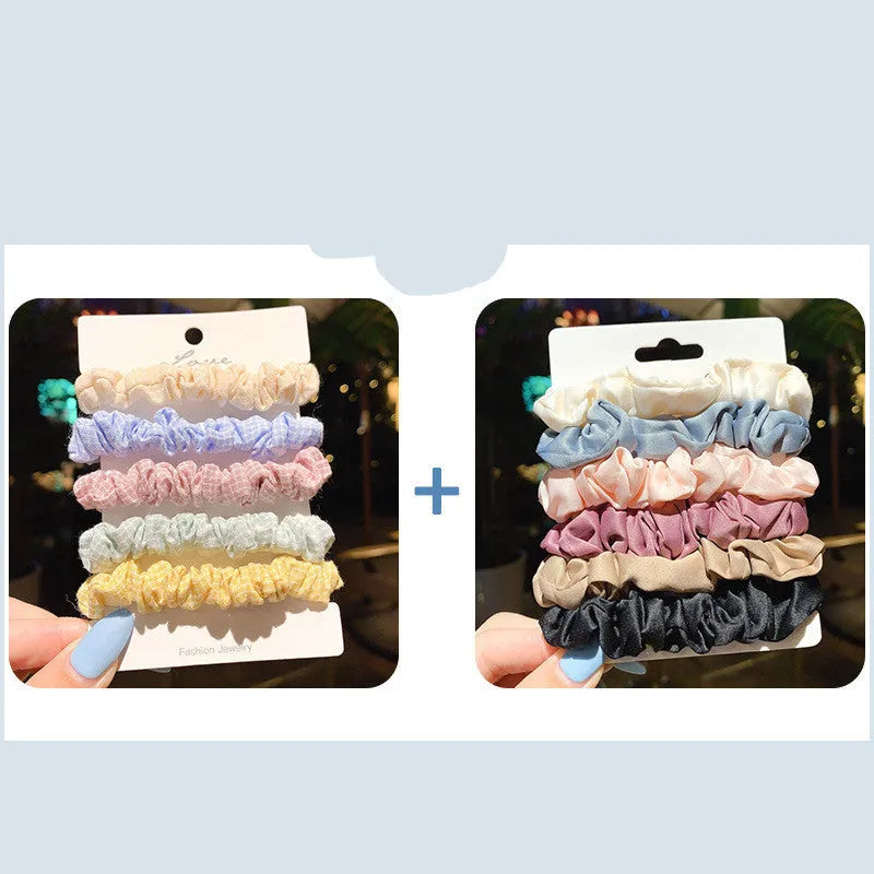 Children's hair ring and hairpin set with autumn and macaron colour options
