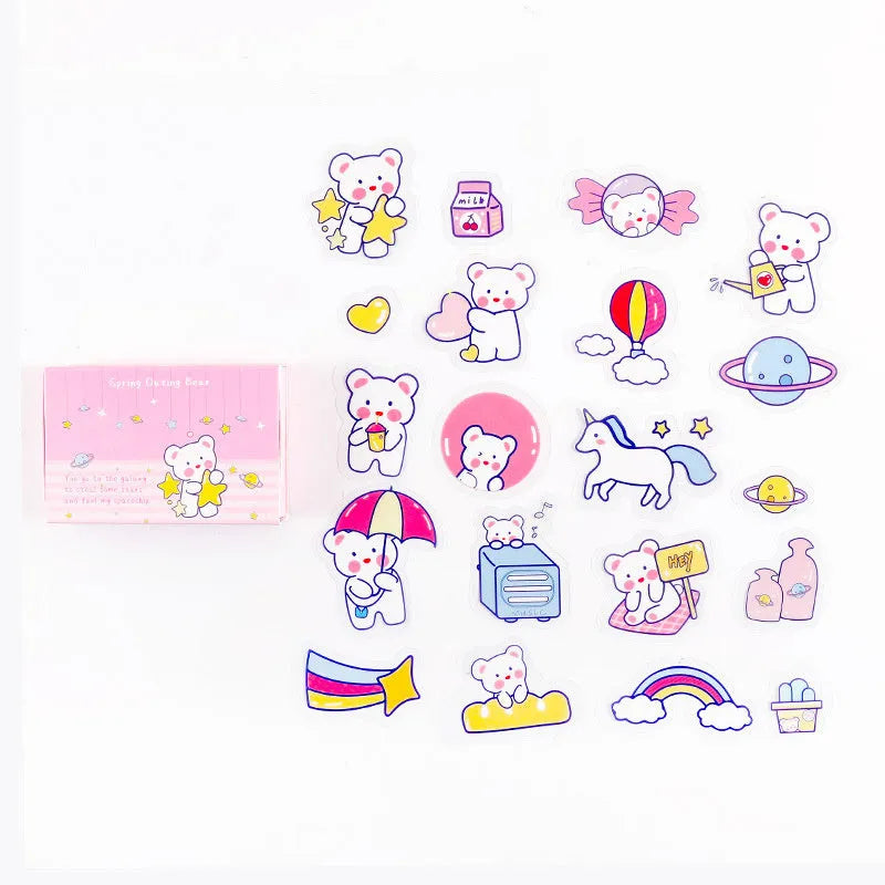 Thibe Little Haruhito 20-piece decorative stationery stickers set with four themed designs