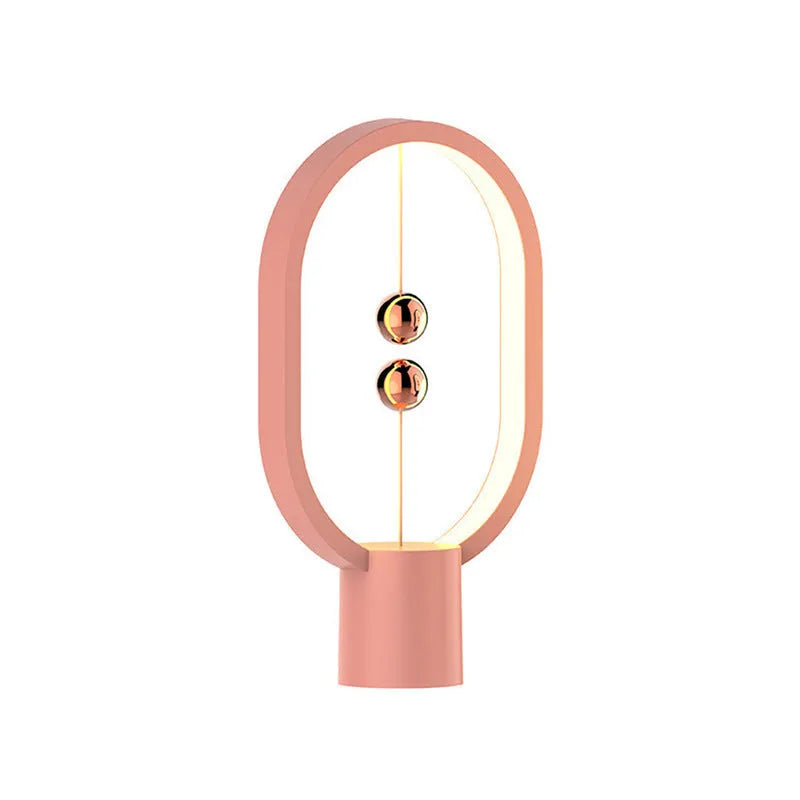 Mini magnetic switch USB LED table lamp in black with floating magnetic bead control