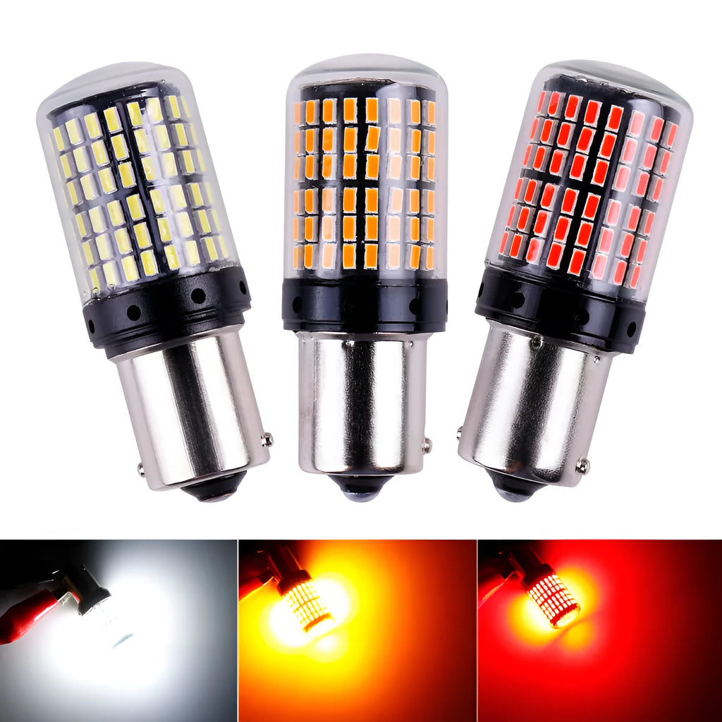 Canbus 1156 144SMD 3014 LED brake light bulb super bright red turn signal
