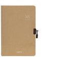 A5 hardcover locked diary in beige camel or ya black with 365 pages and integrated lock