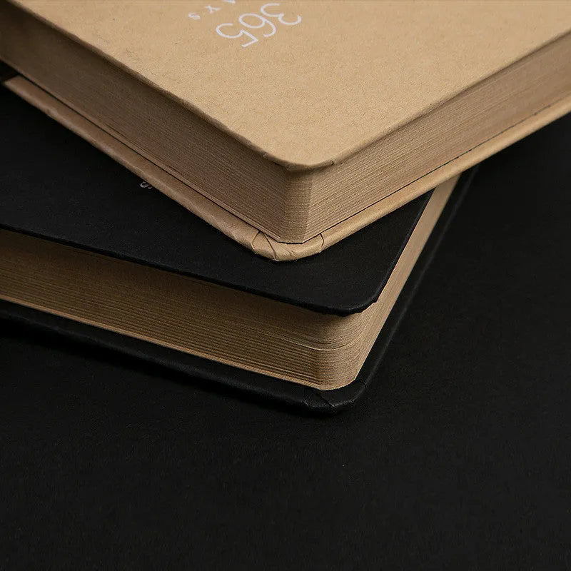 A5 hardcover locked diary in beige camel or ya black with 365 pages and integrated lock
