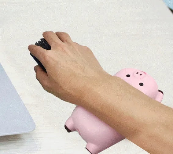 PU wristband mouse pad with non-slip base measuring 130mm by 70mm
