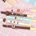 Korean soft gel chocolate stick scented needle tube gel pen with 0.5mm tip and strawberry fragrance