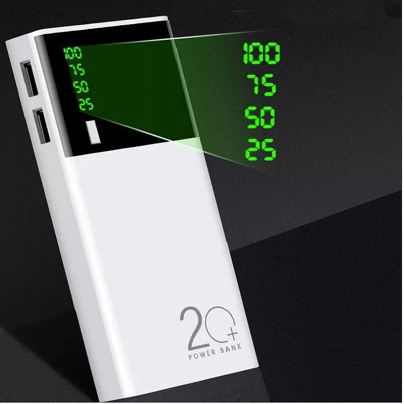Black rice customised 20000mAh power bank showing 135x60x20mm dimensions