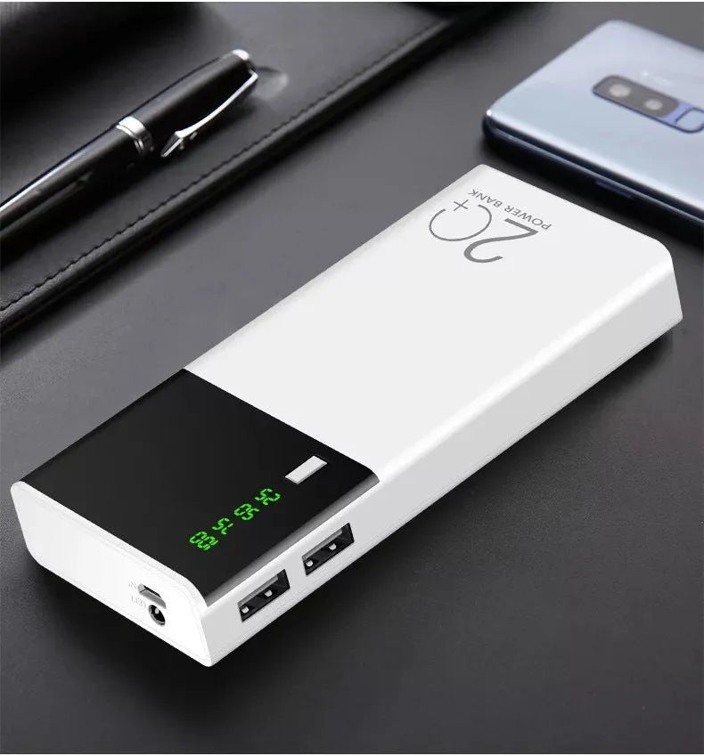 Black rice customised 20000mAh power bank showing 135x60x20mm dimensions