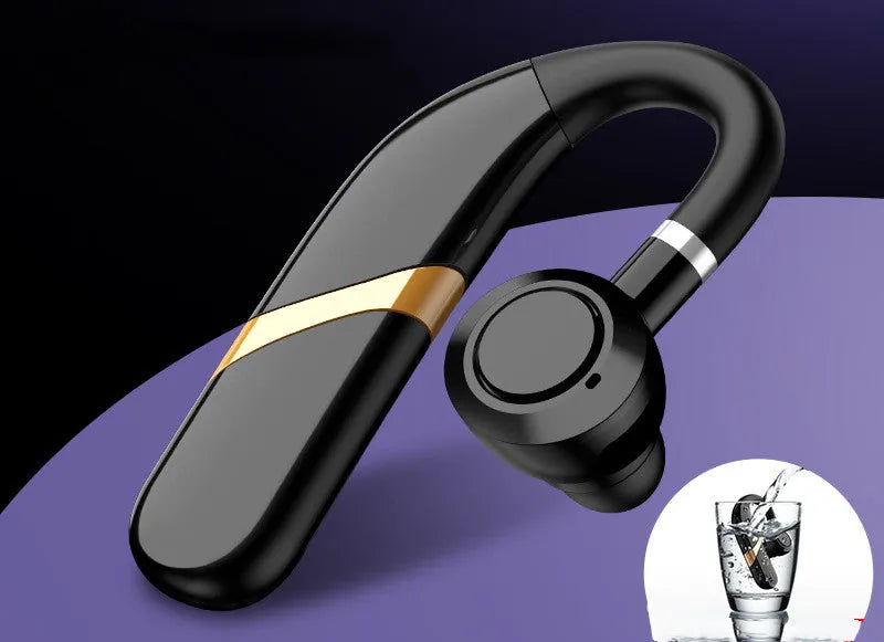 X9 black single ear hanging Bluetooth headset with charging compartment
