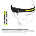 Black silicone induction light with strap for night running and fishing