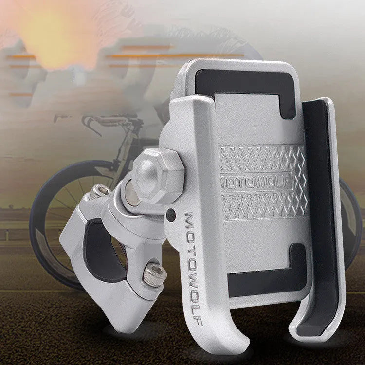Bicycle riding navigation mobile phone holder in black for motorcycles electric vehicles and bicycles