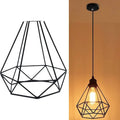 Black Nordic retro iron chandelier ceiling light with retractable 21x26x26cm size for living rooms