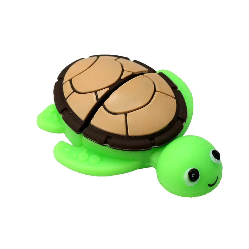 Cartoon turtle USB flash drive available in brown, green, light brown and pink with 4GB to 64GB capacity options