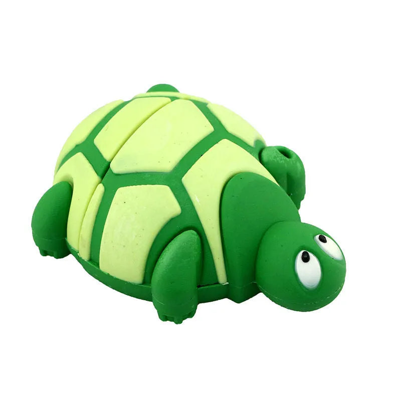 Cartoon turtle USB flash drive available in brown, green, light brown and pink with 4GB to 64GB capacity options