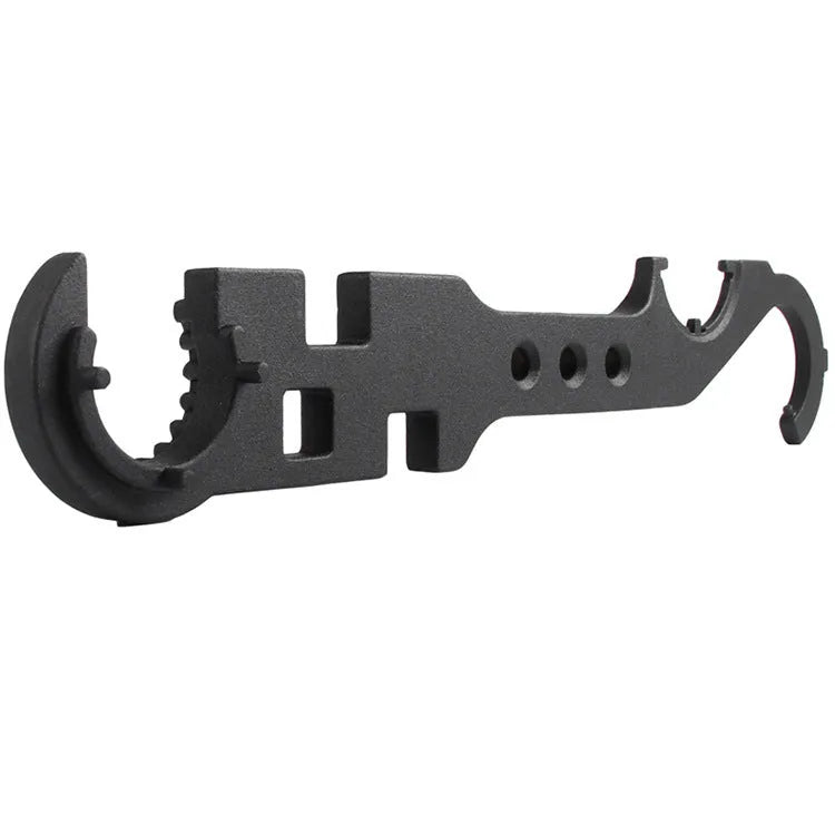 Black all-steel combination wrench for AR-15 and M4 rifle maintenance with dual purpose design