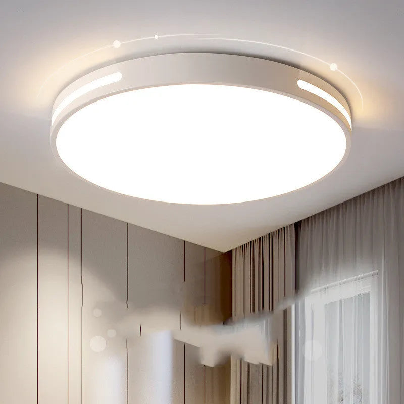 Round modern LED ceiling lamp with acrylic shade and remote control