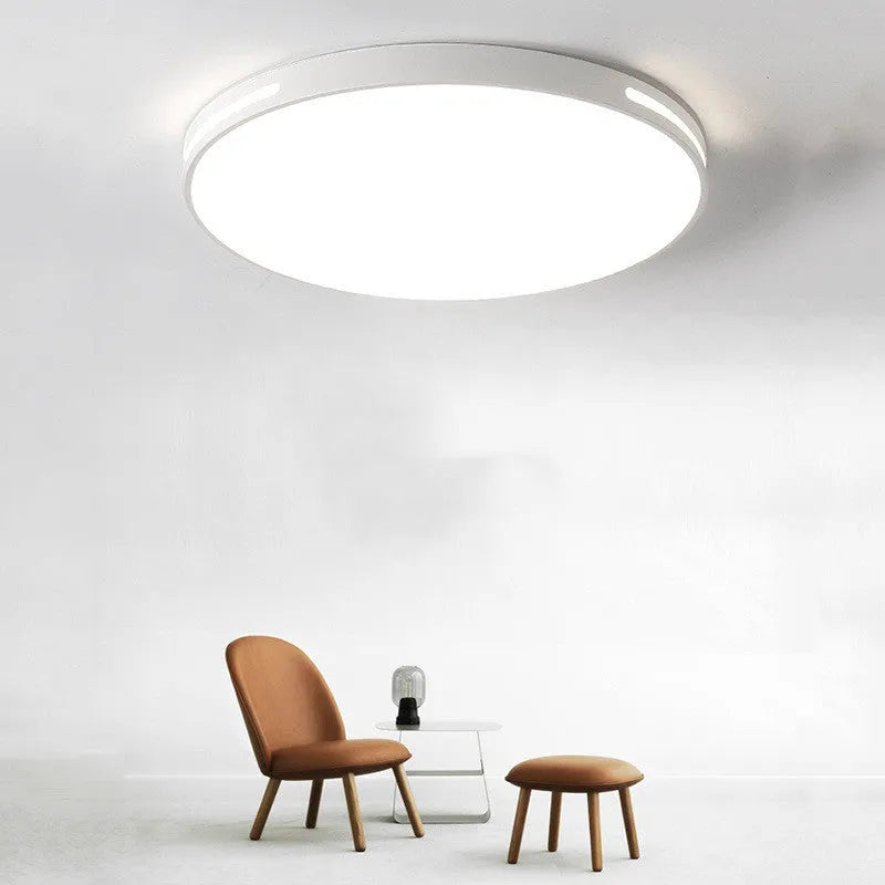 Round modern LED ceiling lamp with acrylic shade and remote control