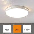 Round modern LED ceiling lamp with acrylic shade and remote control