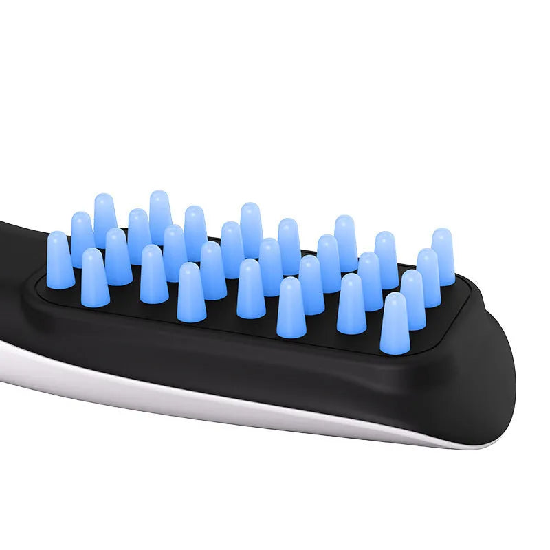 Hair growth comb with infrared and laser massage function, white and purple, 194.5 x 47 x 34 mm