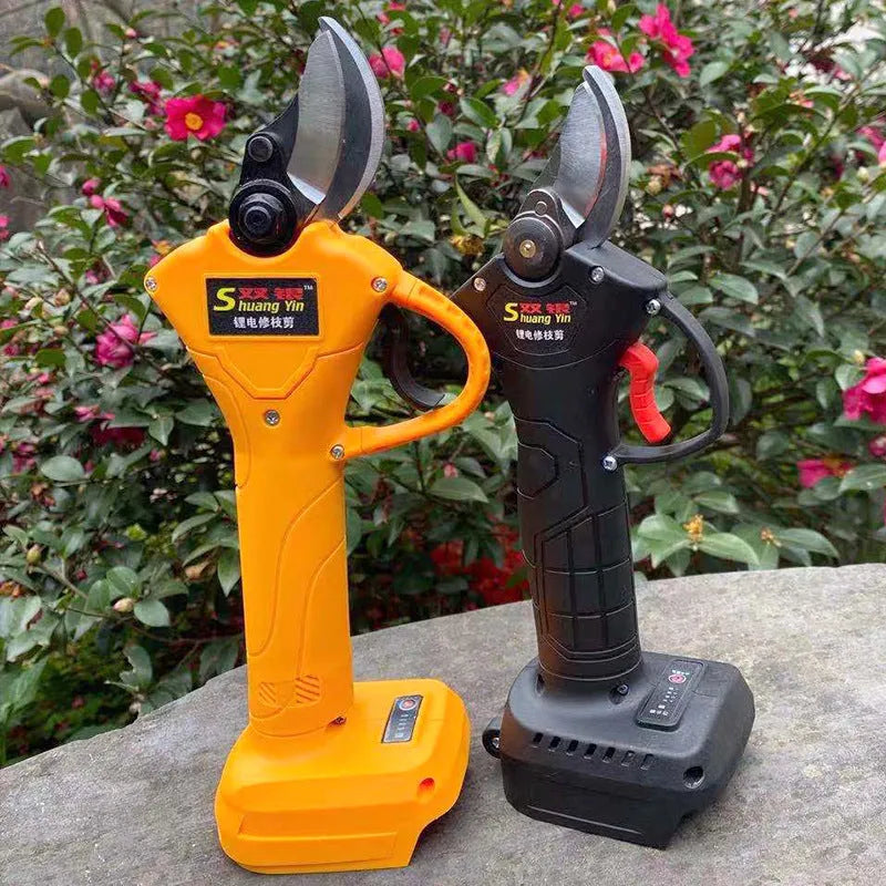 Electric garden branch shears with lithium battery for fruit tree pruning