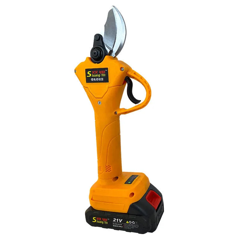 Electric garden branch shears with lithium battery for fruit tree pruning