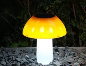 Solar mushroom ground plug light for garden and lawn decorative lighting