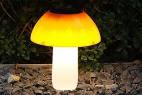 Solar mushroom ground plug light for garden and lawn decorative lighting