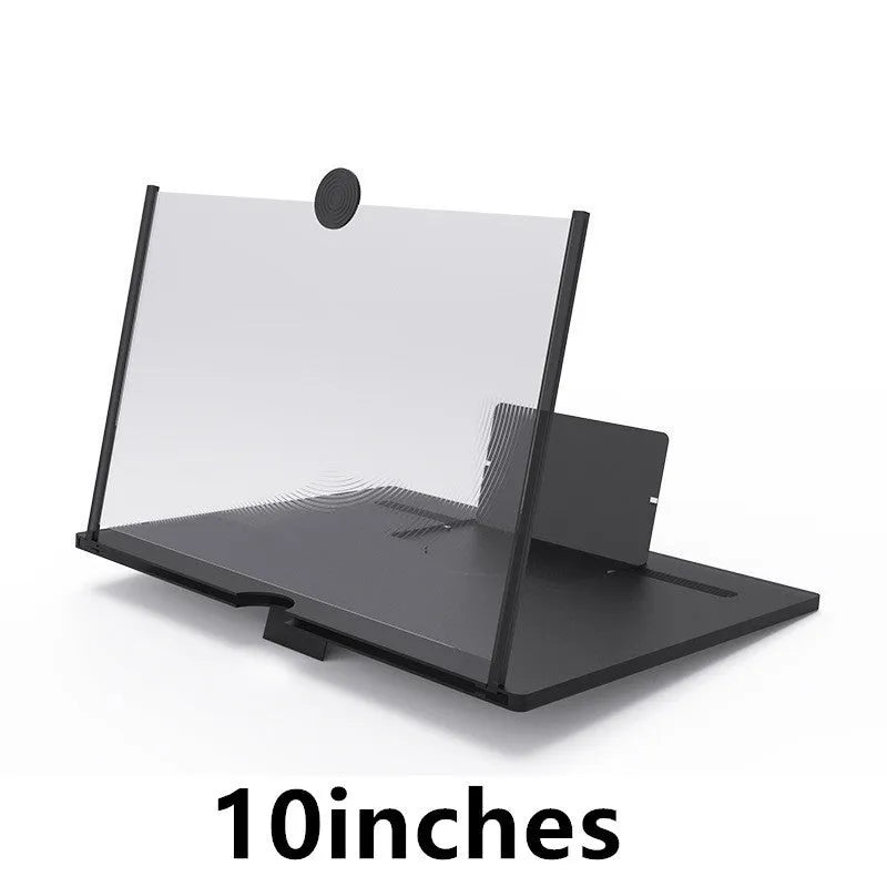 12-inch wooden grain screen amplifier folding bracket for mobile devices showing portable stand design