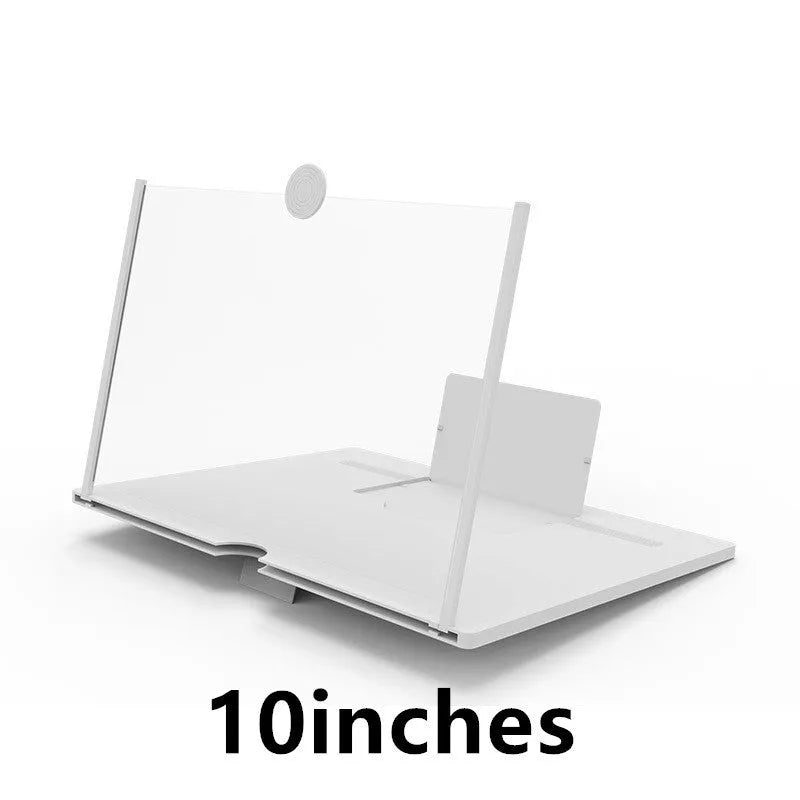 12-inch wooden grain screen amplifier folding bracket for mobile devices showing portable stand design
