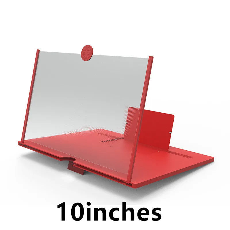 12-inch wooden grain screen amplifier folding bracket for mobile devices showing portable stand design