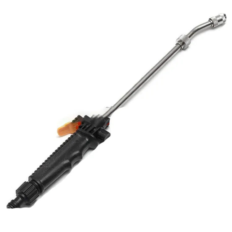 Stainless steel atomized wax water gun foam cleaning gun with copper tip, multiple length sections, and plastic handle for car wash and garden watering