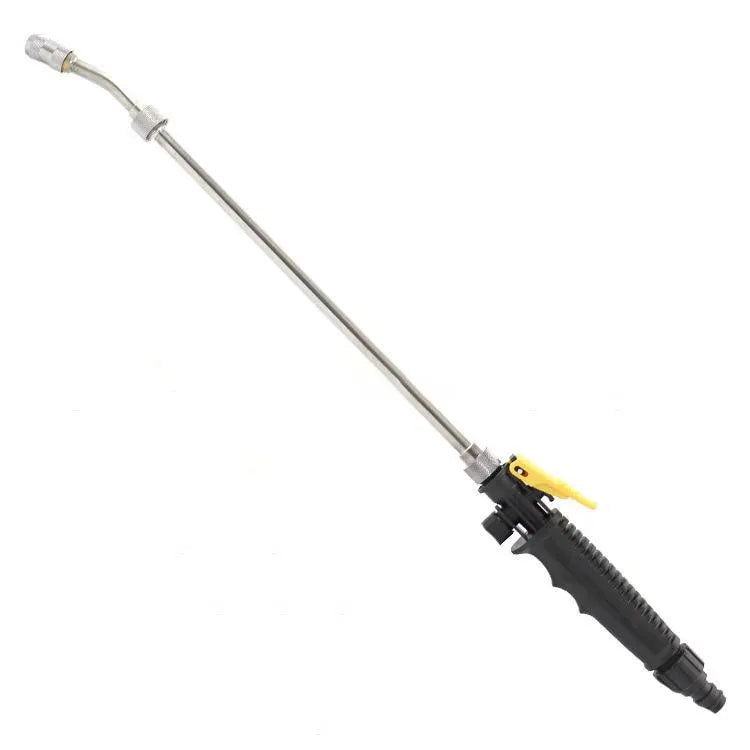 Stainless steel atomized wax water gun foam cleaning gun with copper tip, multiple length sections, and plastic handle for car wash and garden watering