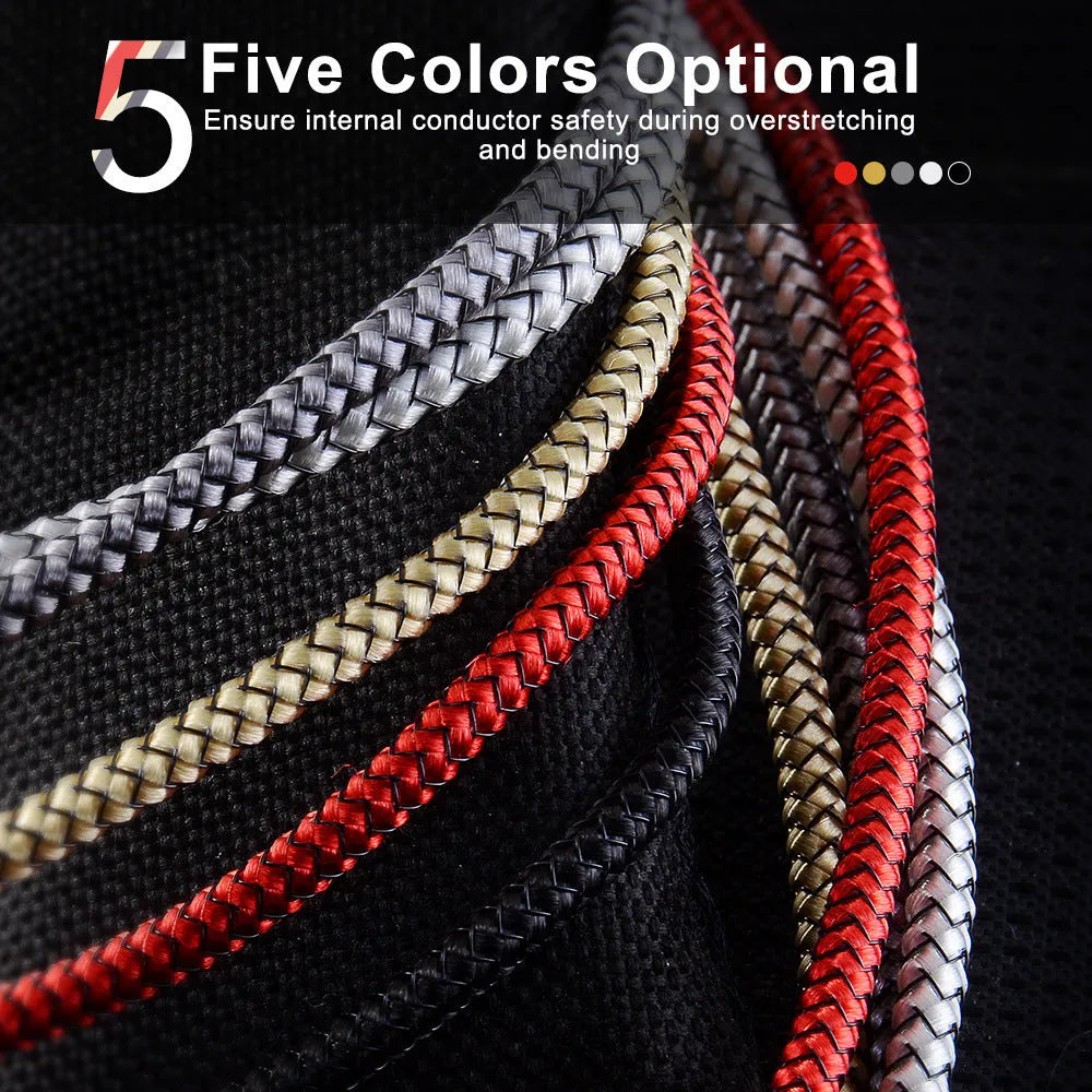 Three-in-one magnetic charging cable with USB, 8PIN, and Type-C ends, 1m length, in black