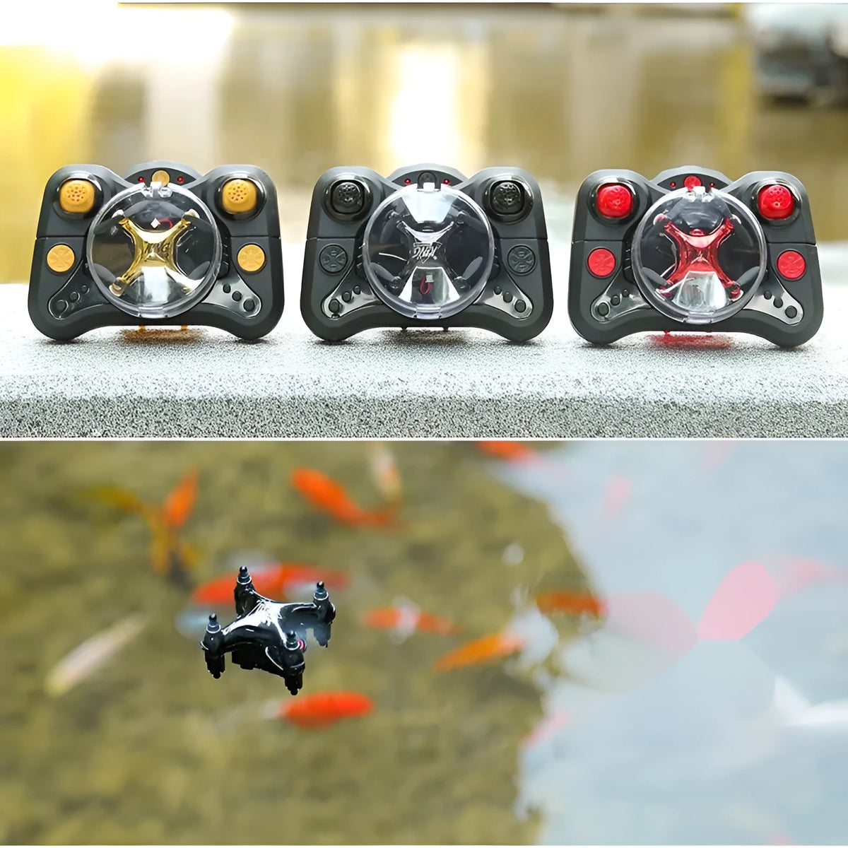 High-definition aerial remote control aircraft with fixed height, 360 roll, plastic body, 30cm size, bright gold colour