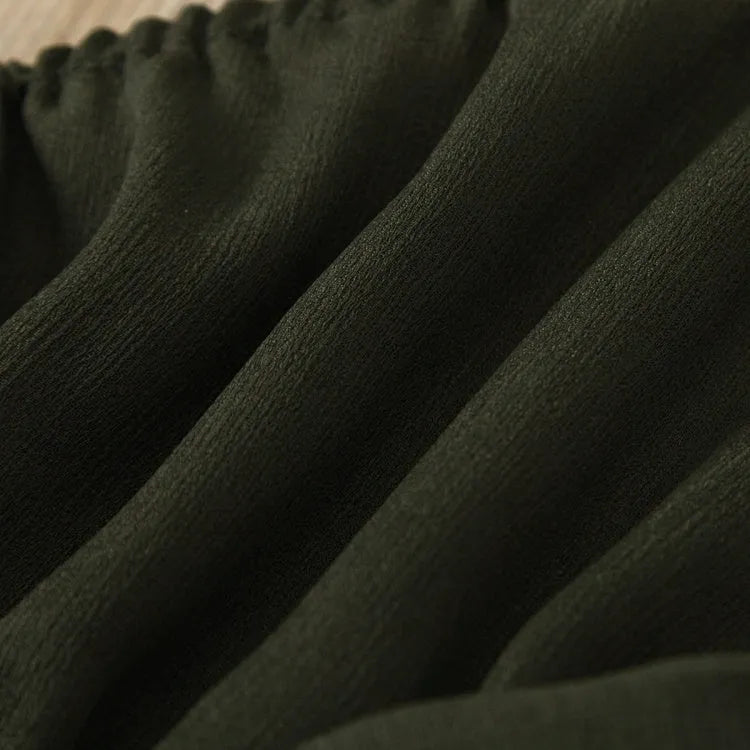 Solid colour dark green girls jumpsuit hoodie for toddlers age 18 months to 2 years, available in sizes 90-130cm