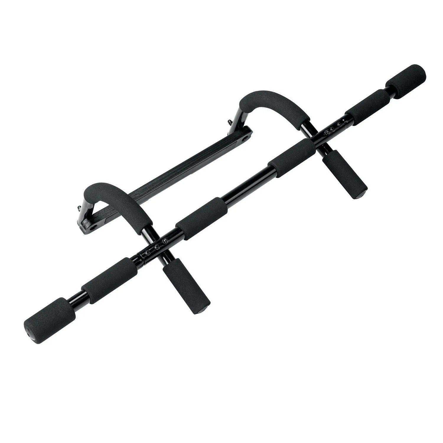 Black steel indoor pull-up bar fitness equipment for home use