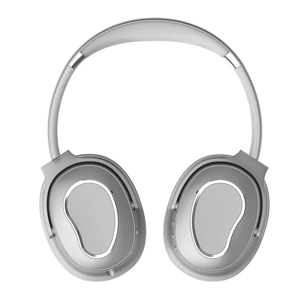 Head-mounted noise-cancelling wireless headphones in black with Bluetooth 5.0 and battery display