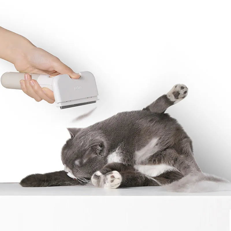 Pet comb cat dog hair removal brush with five modes and smooth teeth, reusable lint remover, ABS body PP roller