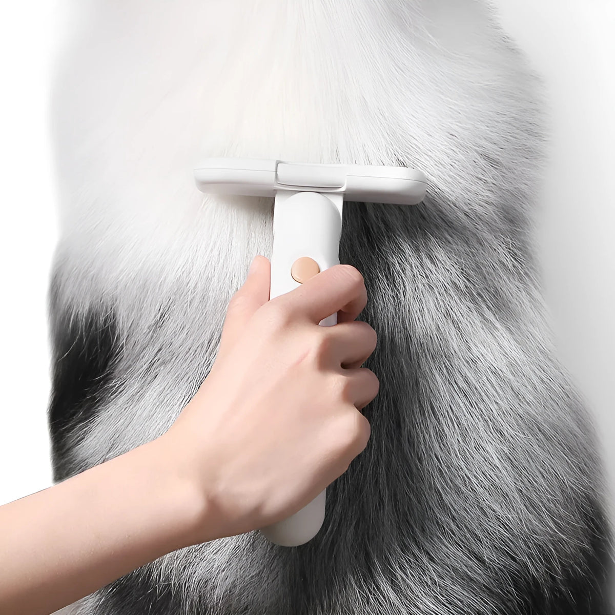 Pet comb cat dog hair removal brush with five modes and smooth teeth, reusable lint remover, ABS body PP roller