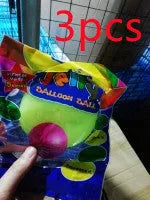 TPR inflatable ball toy in pink, yellow, green, and blue colours showing 40cm to 120cm size range