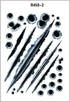 Simulation bullet hole car sticker 21x30cm self-adhesive vinyl decal on vehicle body panel