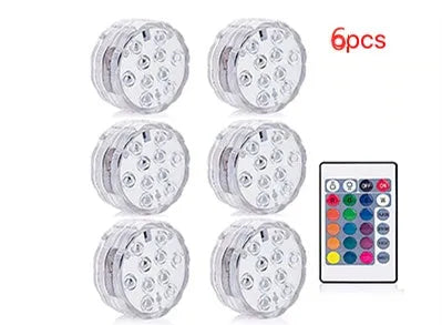 Round LED submersible candle lamp 6.5cm diameter waterproof floating electronic candle for decor
