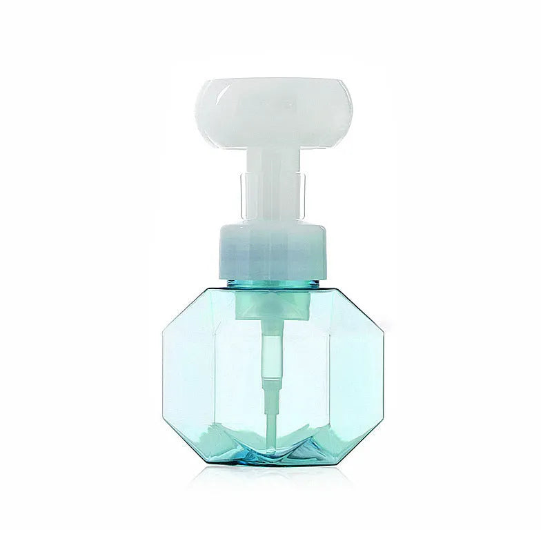 Empty plastic flower foam bottle in pink, green, blue, and yellow non-woven fabric colour options.