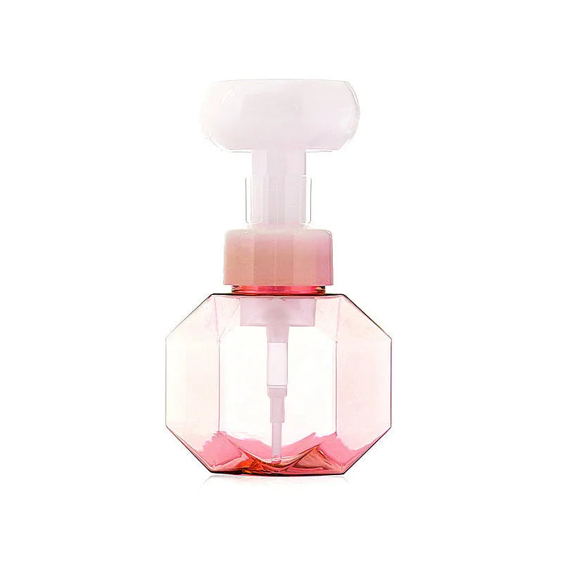 Empty plastic flower foam bottle in pink, green, blue, and yellow non-woven fabric colour options.