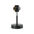 Black USB dual-head sunset rainbow projection lamp with touch control on a table.