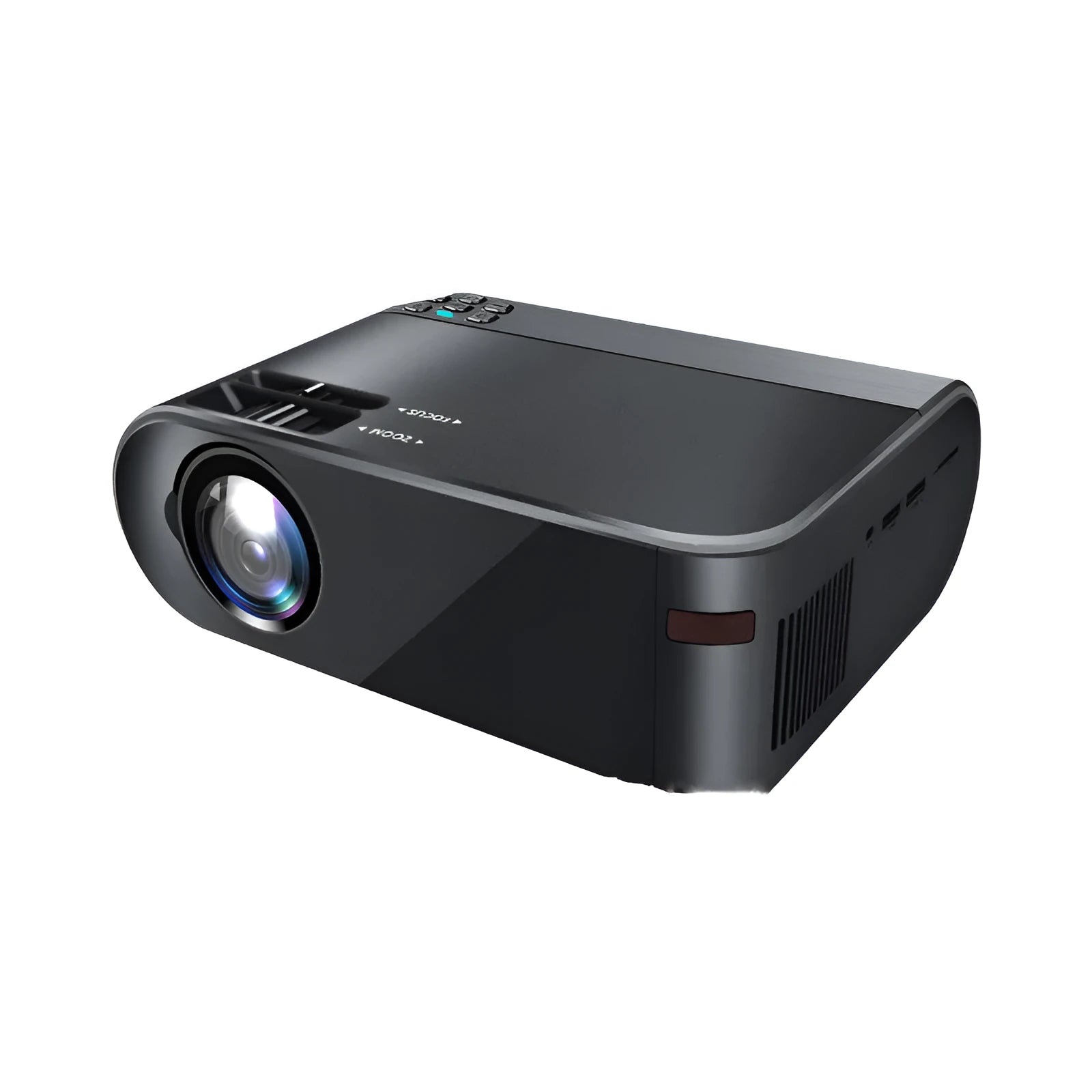 Portable wireless projector with AI voice control and 8K lens for mobile screen mirroring