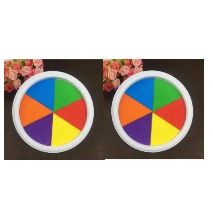 16cm non-toxic finger print mud inkpad kit with picture albums for children's educational crafts