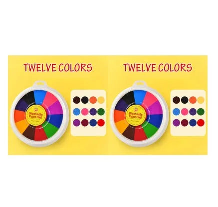 16cm non-toxic finger print mud inkpad kit with picture albums for children's educational crafts