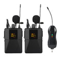Black Little Bee X3 wireless lavalier microphone with clip for smartphones.